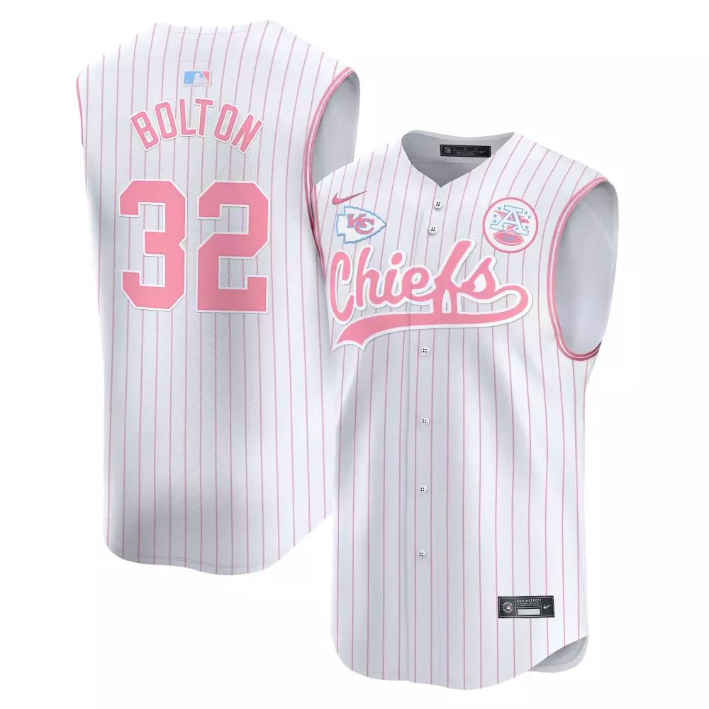 Nick Bolton 32 Kansas City Chiefs Jersey White American League Men Pink All Stitched