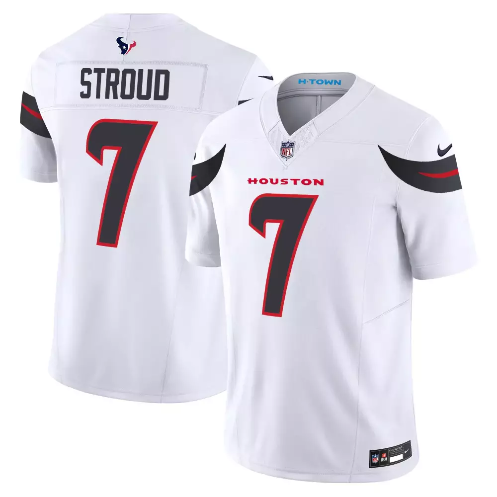 C.j. Stroud 7 Houston Texans Jersey White Men Alternate Black Red Vapor Limited All