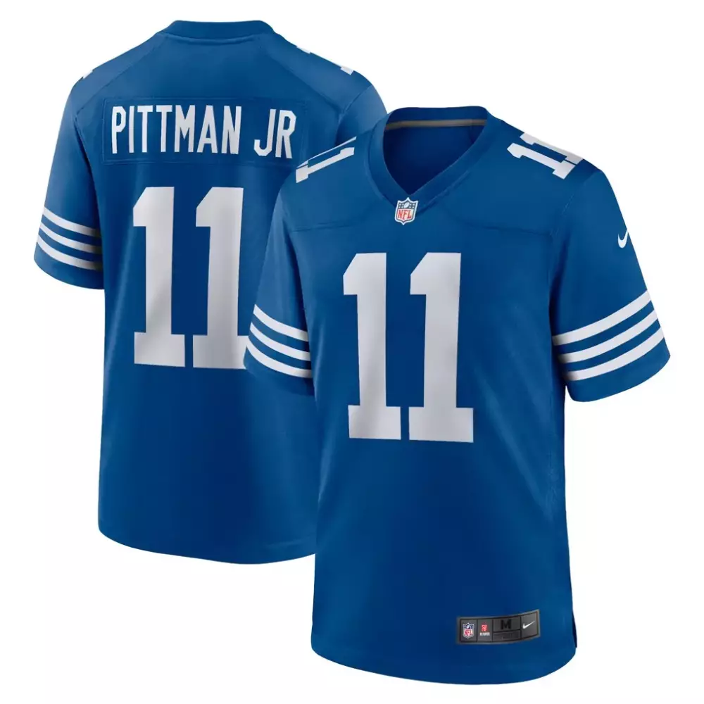 Michael Pittman Jr. 11 Jersey Royal Blue Indianapolis Colts Men Replica White Alternate