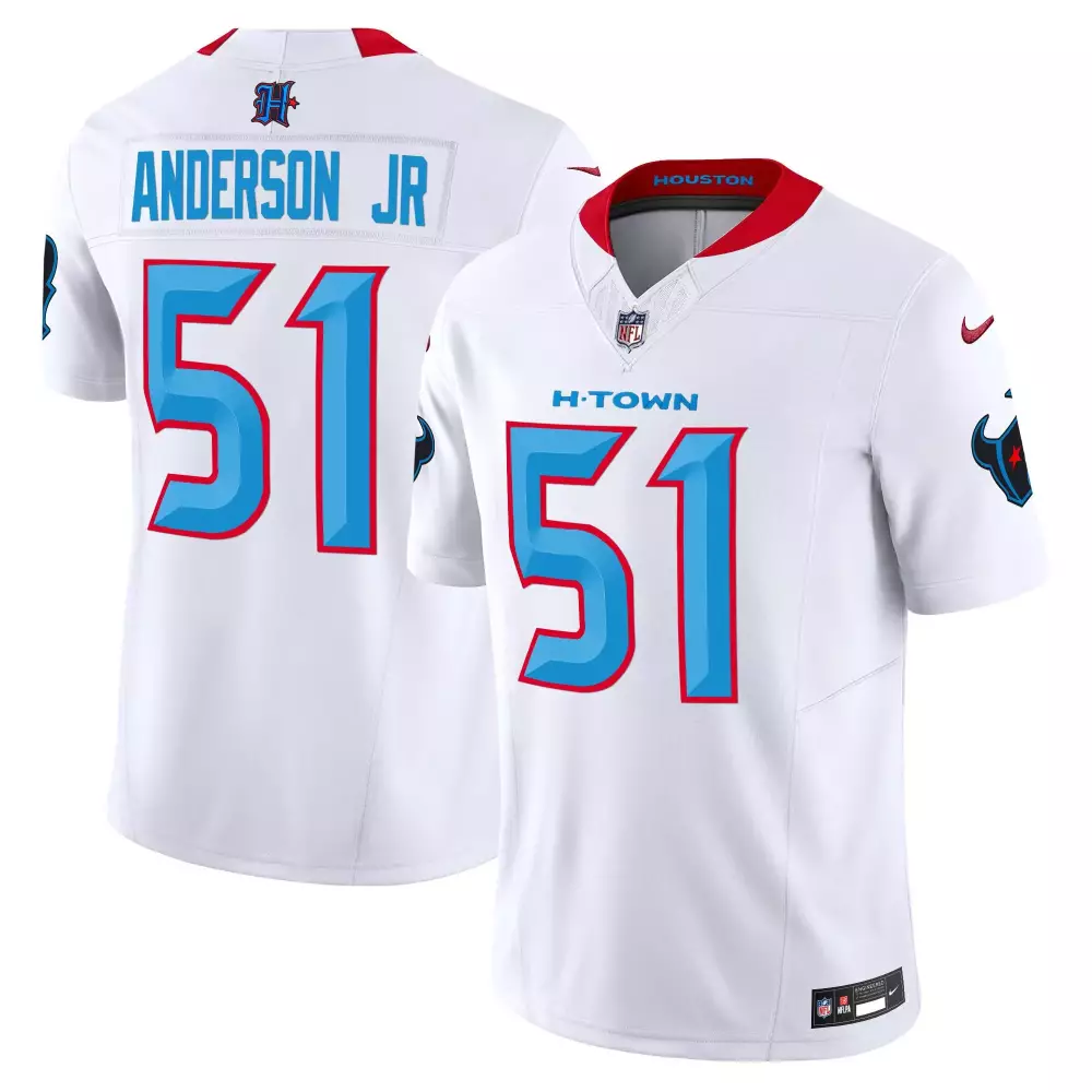 Will Anderson Jr. 51 Jersey White Houston Texans Men American Alternate Light Blue