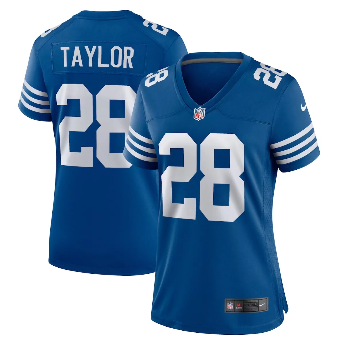 Jonathan Taylor 28 Jersey Royal Blue Indianapolis Colts Men Authentic White Game