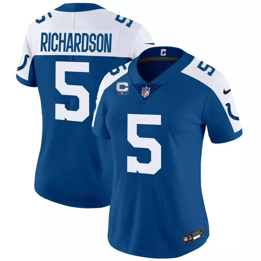 Anthony Richardson 5 Colts Jersey Royal Blue Men NFL White Black Alternate Vapor