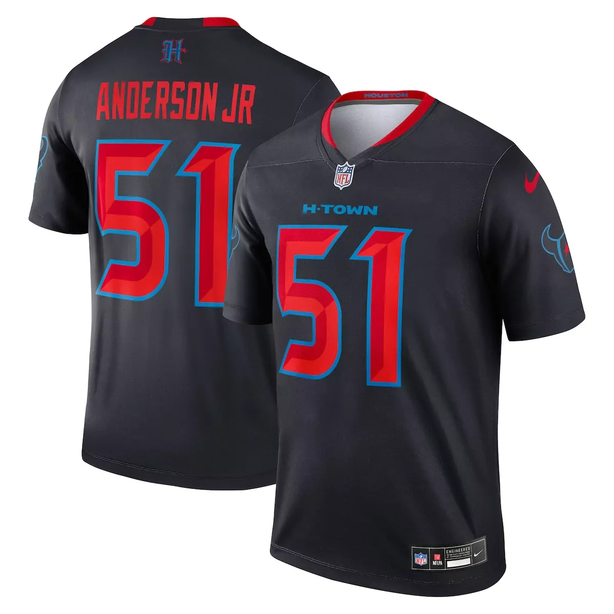 Will Anderson 51 Houston Texans Jersey Black Men Standard Alternate Red Blue