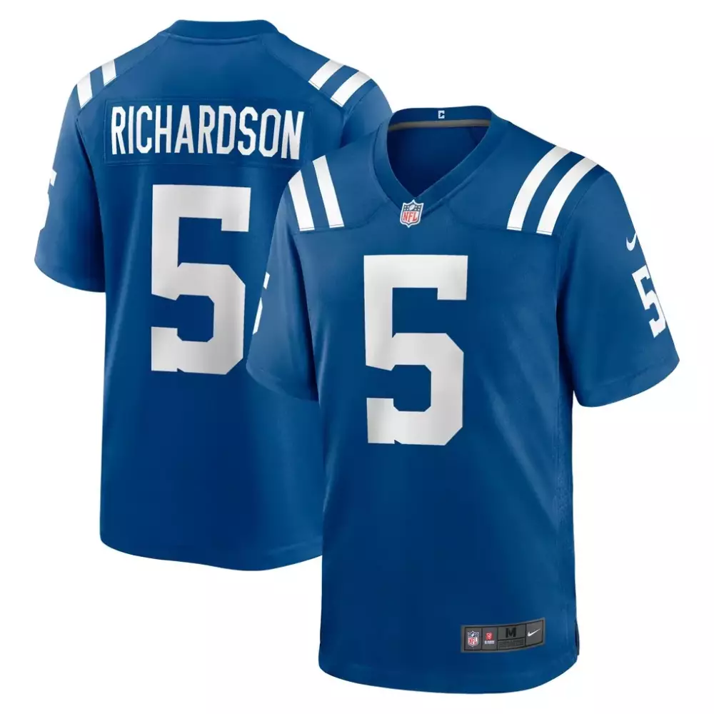 Anthony Richardson Sr. 5 Jersey Royal Blue Indianapolis Colts Men Authentic White