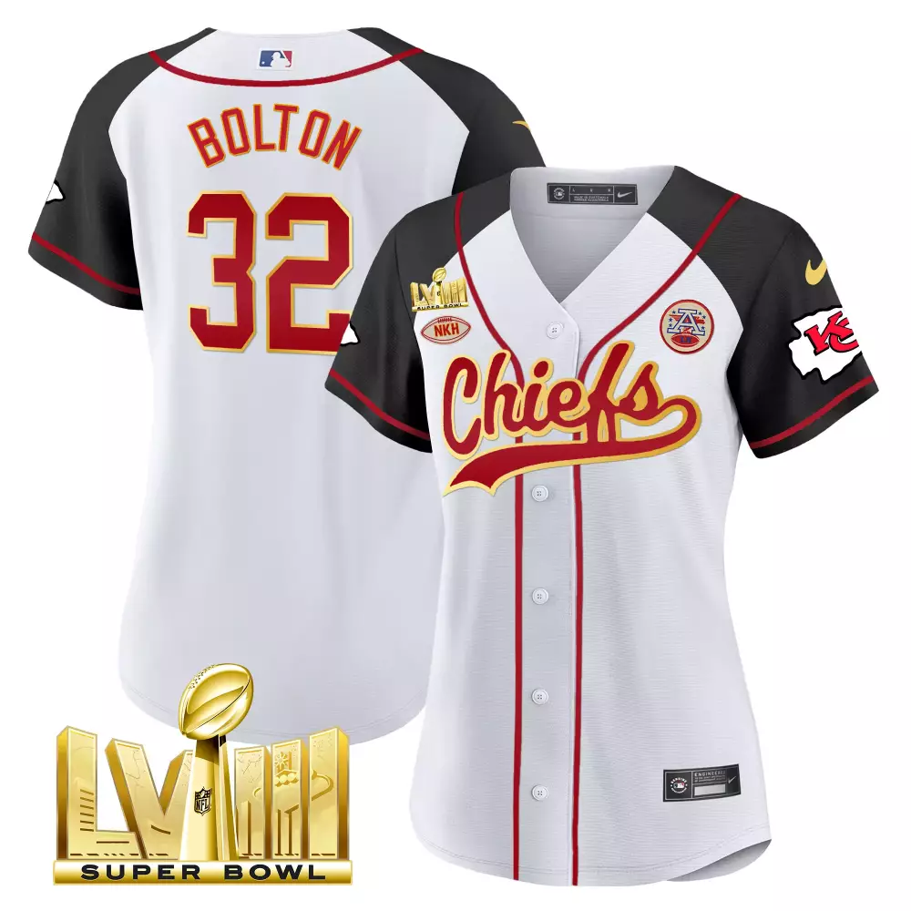 Nick Bolton 32 Kansas City Chiefs Jersey White Super Bowl Lvii Champions Men Black
