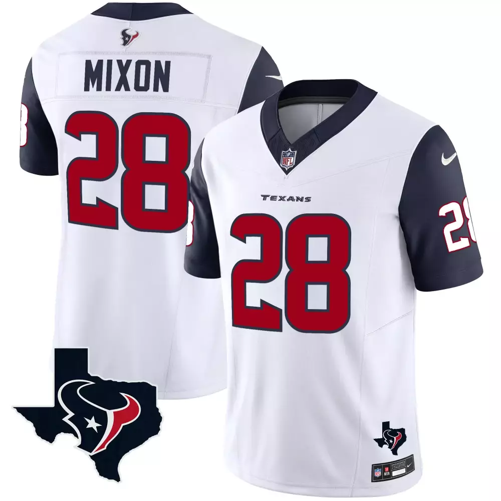 Joe Mixon 28 Houston Texans Jersey White Men Authentic Navy Blue Red Vapor Limited