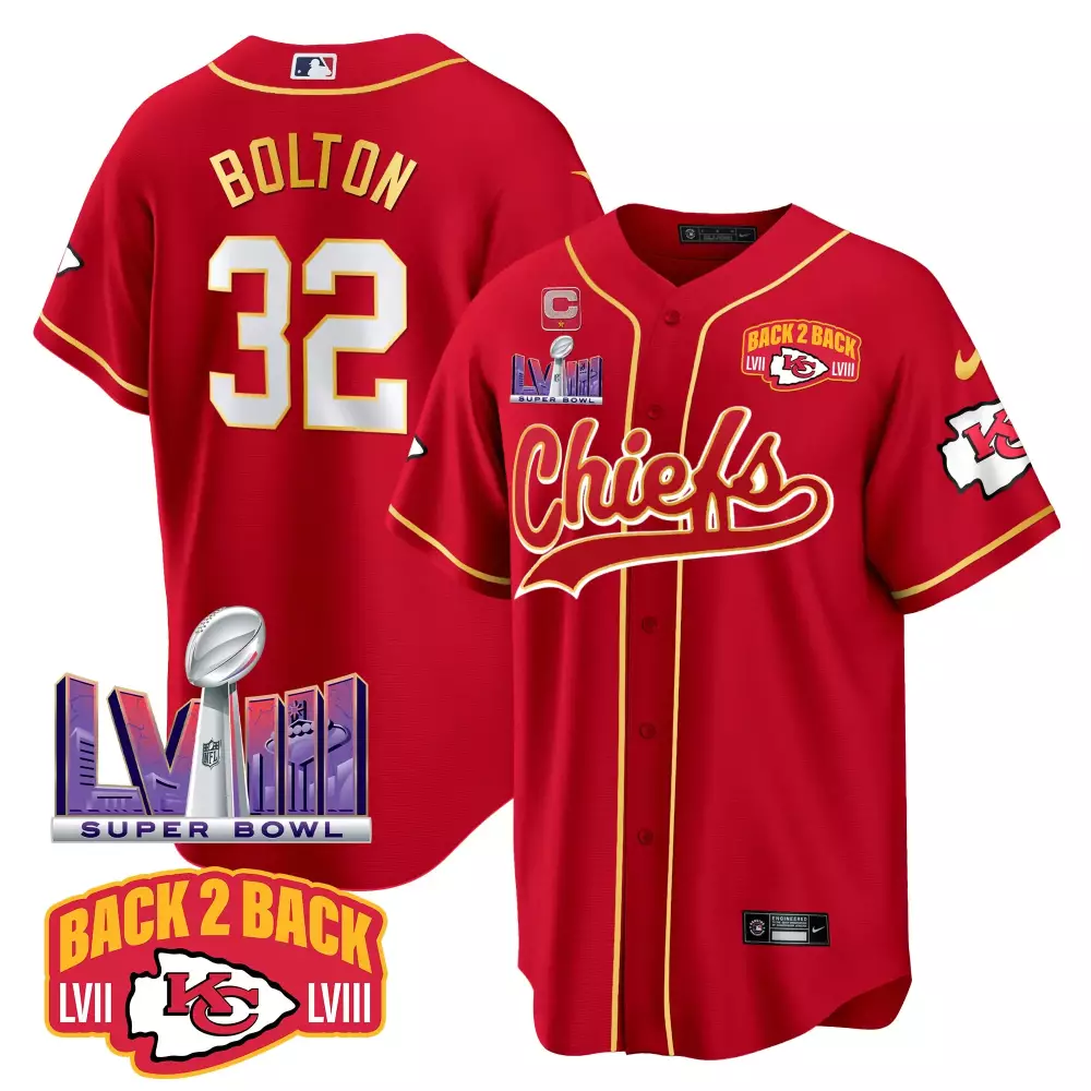 Bolton Back 32 Chiefs Jersey Red Super Bowl Champions Lvii Lviii 2023 Men Gold White