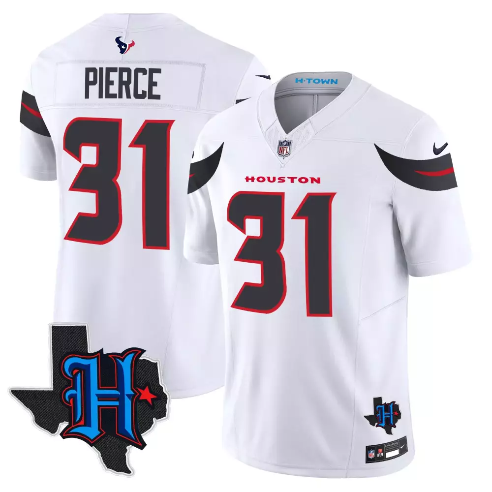 Pierce 31 Houston Texans Jersey White H-town Texas State Men Game Alternate Red Black