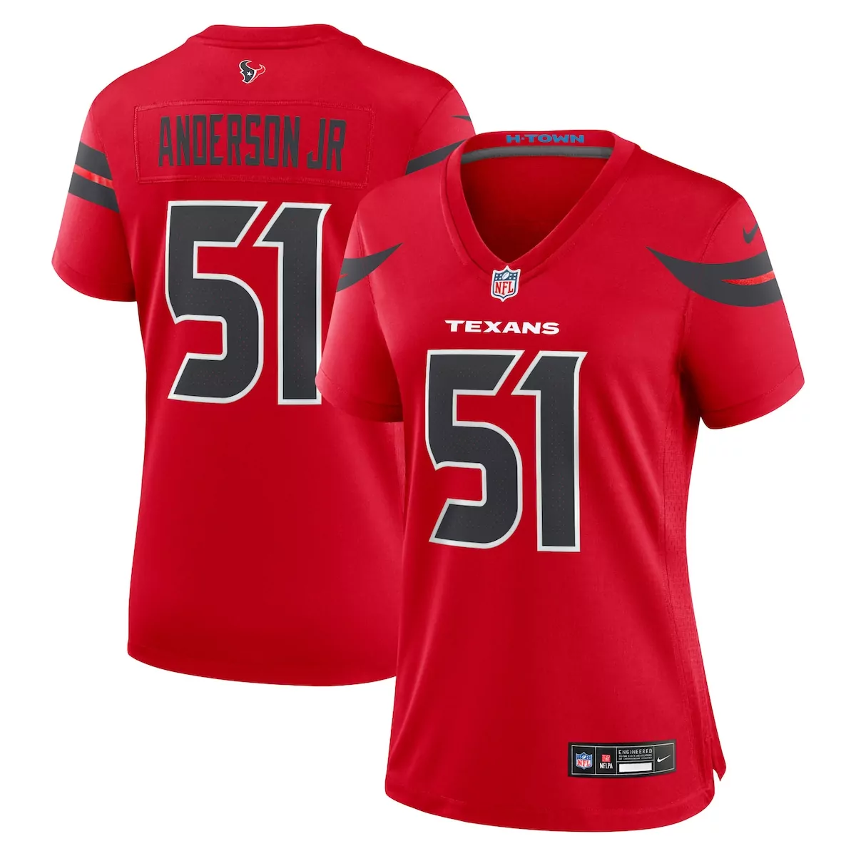 Will Anderson Jr. 51 Texans Jersey Red Men Replica Black Alternate Game