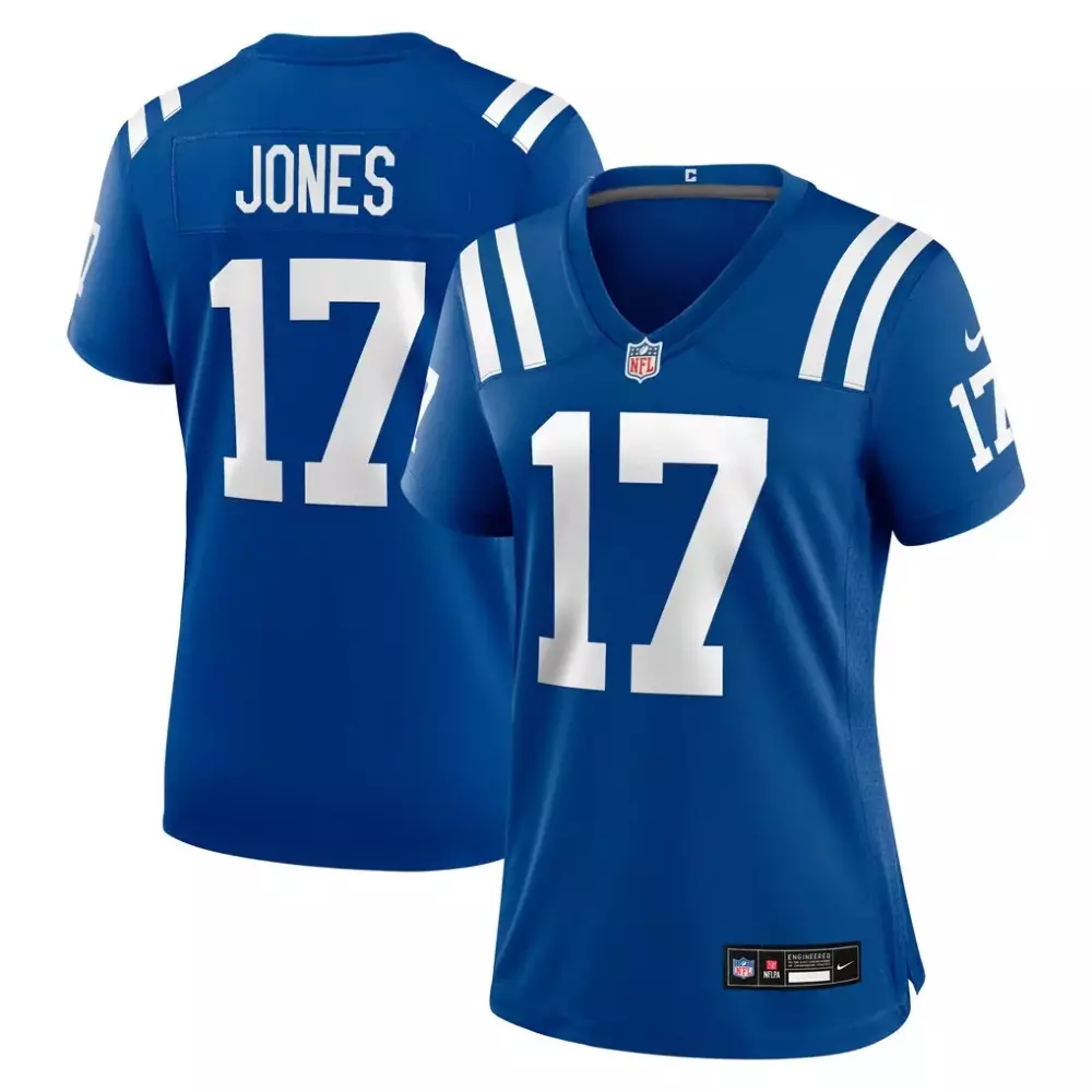 Daniel Jones 17 Colts Jersey Blue Women Replica White Game