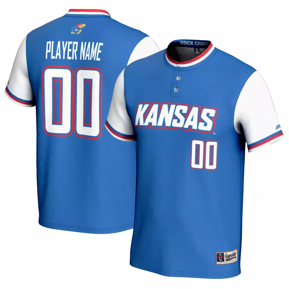 Kansas Jayhawks Jersey Royal Blue Ku Men White Red All Stitched Vapor