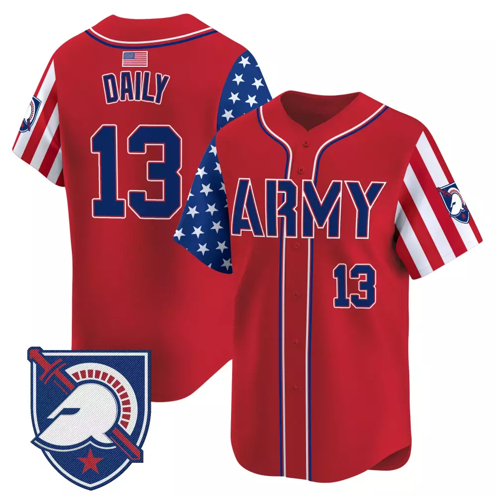 Reynolds Army 13 Jersey Red Us Flag Men Split Design Blue White Vapor Stitched
