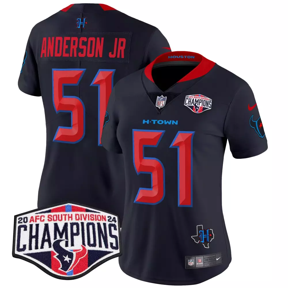 Will Anderson 51 Houston Texans Jersey Navy Blue 2023 AFC South Division Champions