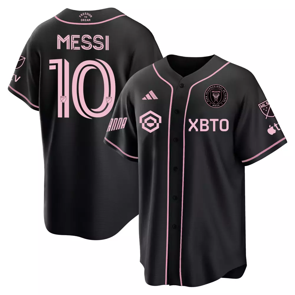 Messi Inter 10 Miami Cf Jersey Black Mls Apple Men Pink All Stitched Vapor