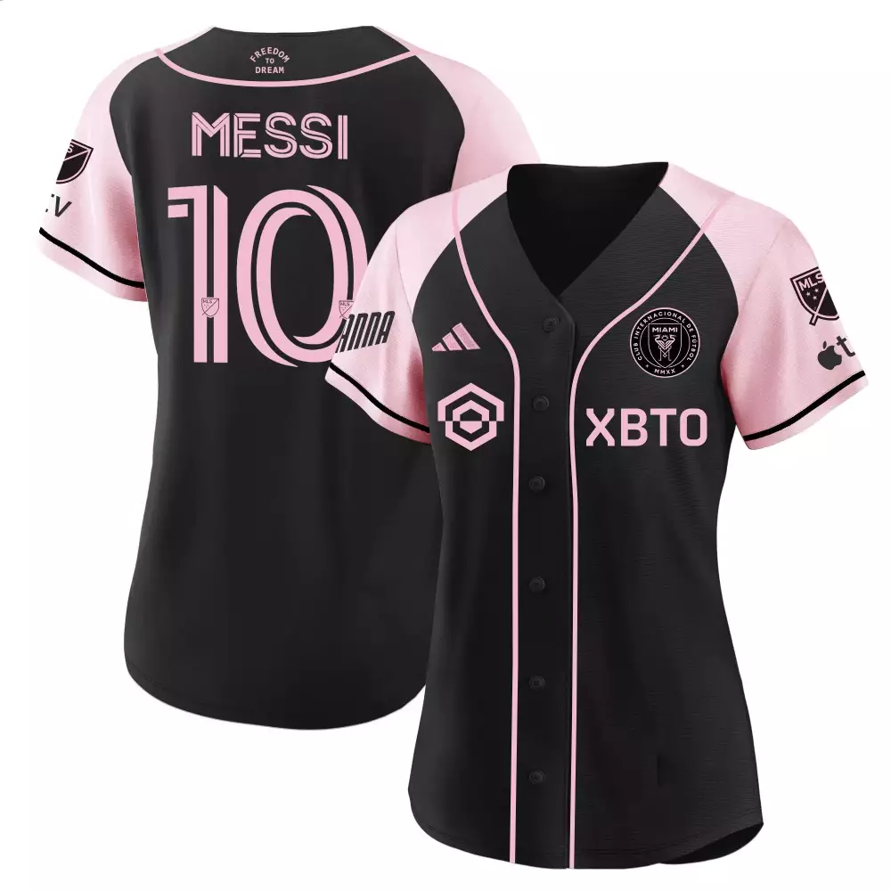 Lionel Messi 10 Inter Miami Cf Jersey Black Mls Apple Tv Men Pink All Stitched Vapor