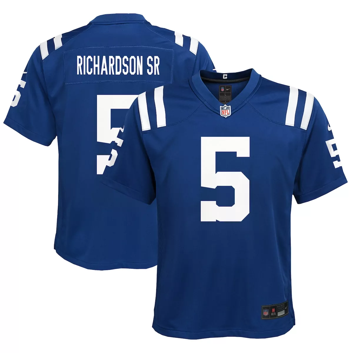 Anthony Richardson Sr. 5 Colts Jersey Royal Blue Men White Game