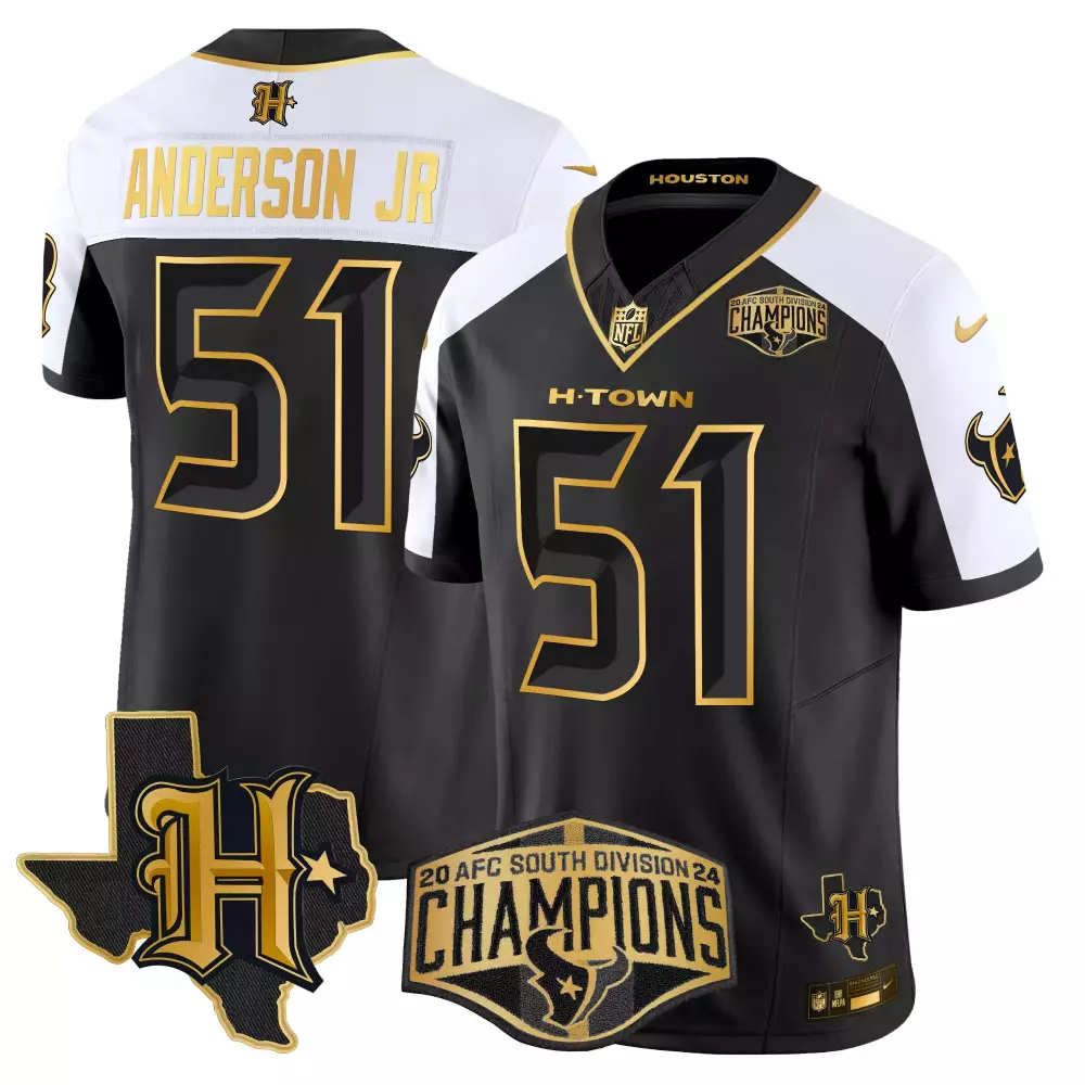 Will Anderson 51 Houston Texans Jersey Black 2023 AFC South Division Champions Men