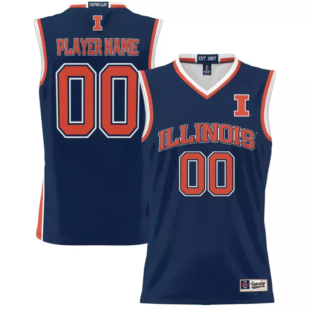 Illinois Jersey Navy Orange White Gameday Unisex