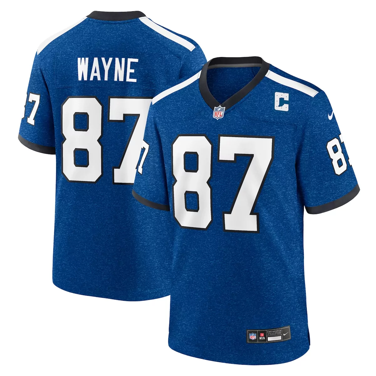 Reggie Wayne 87 Colts Jersey Blue Men Replica White Black Retired Alternate Game