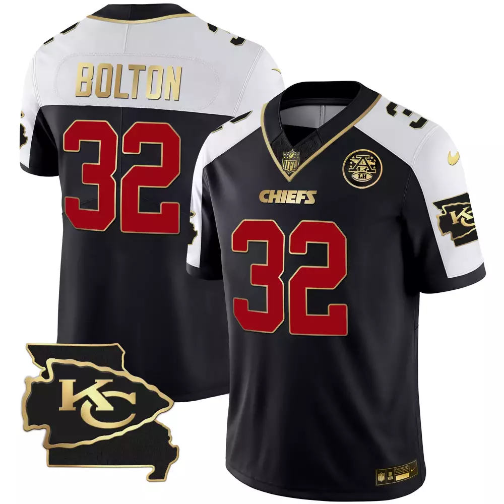 Nick Bolton 32 Chiefs Jersey Black NFL 100 Afl 60th Anniversary Men Split Design