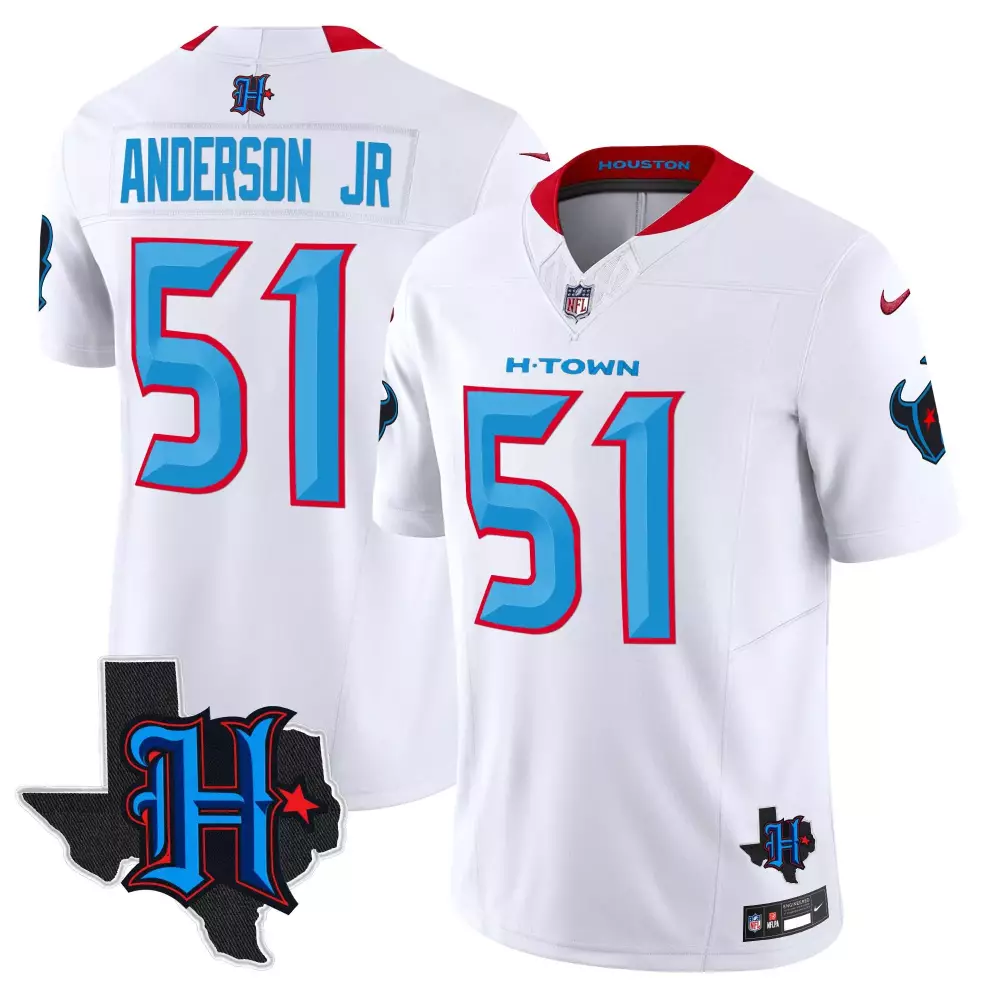 Will Anderson Jr. 51 Jersey White H-town Houston Texans Texas Shape Men Alternate