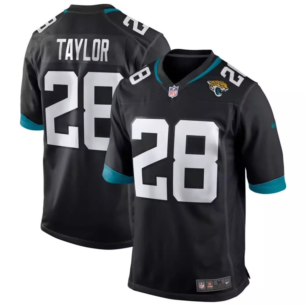 Fred Taylor 28 Jersey Black Jacksonville Jaguars Men Teal White Retired Alternate