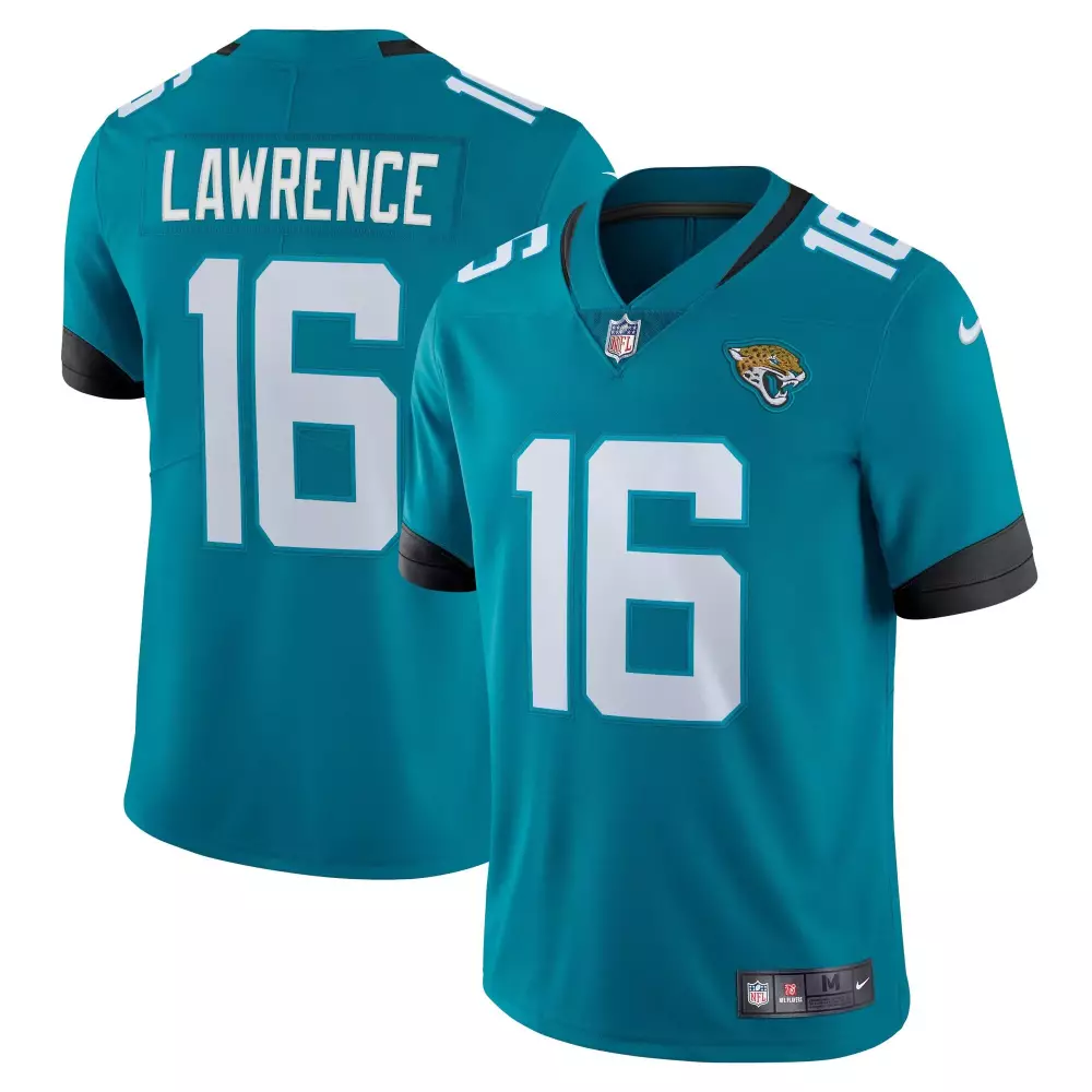 Trevor Lawrence 16 Jaguars Jersey Teal Men Replica Black All Stitched Vapor