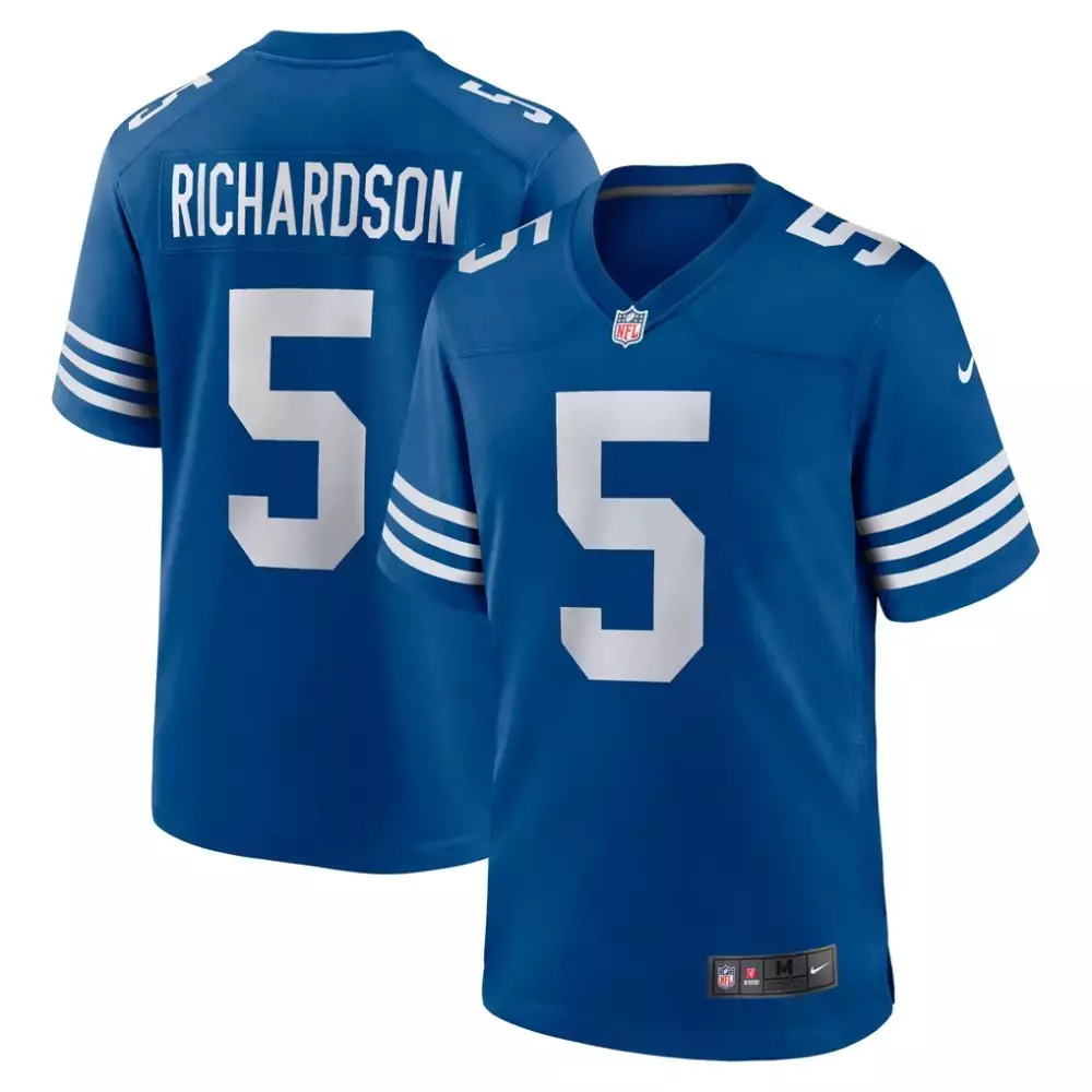 Anthony Richardson 5 Jersey Blue Indianapolis Colts Men Player White Alternate Game