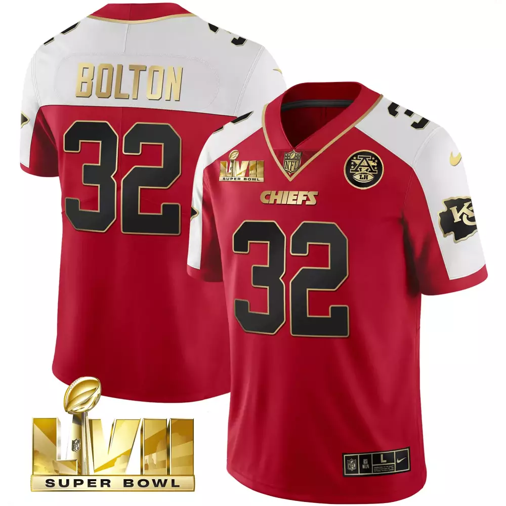 Nick Bolton 32 Chiefs Jersey Red Super Bowl Lvii Men Player White Black All Stitched