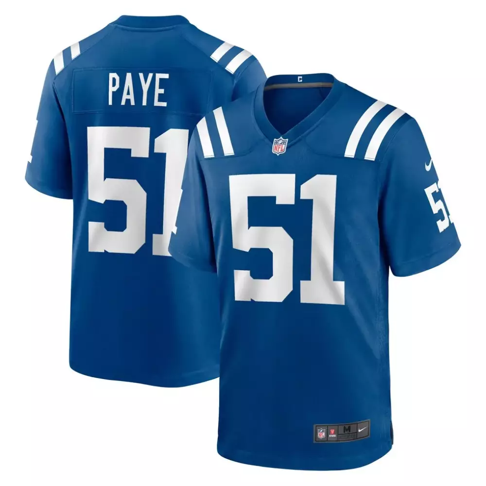 Kwity Paye 51 Indianapolis Colts Jersey Blue Men Standard White Game