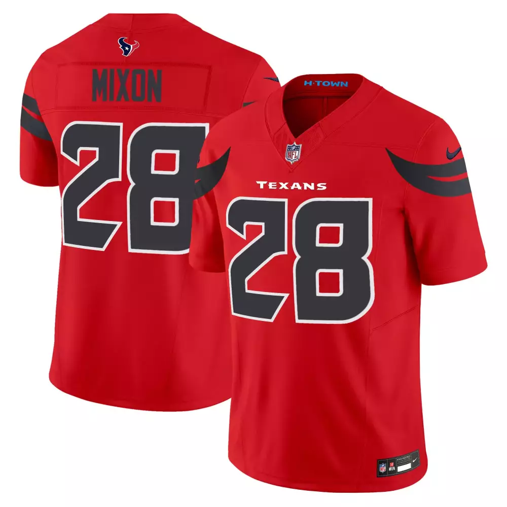 Joe Mixon 28 Texans Jersey Red Men Black Vapor Limited All Stitched
