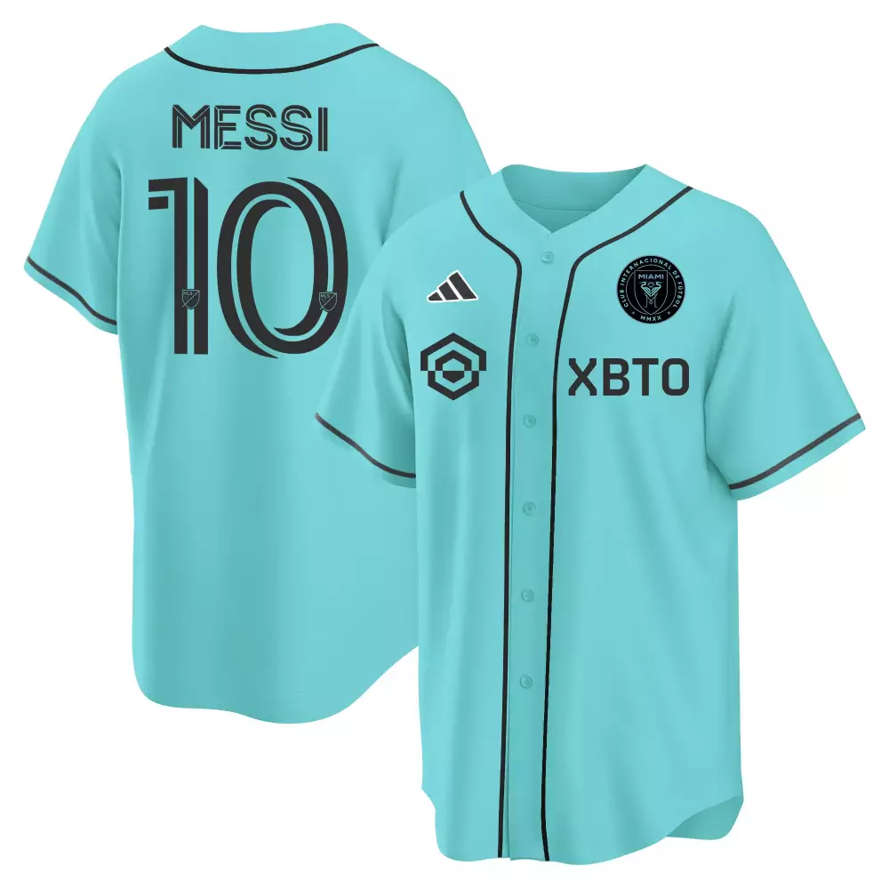 Messi Inter 10 Miami Cf Jersey Aqua Mls Sc Xbto Sponsor Men Black All Stitched Vapor
