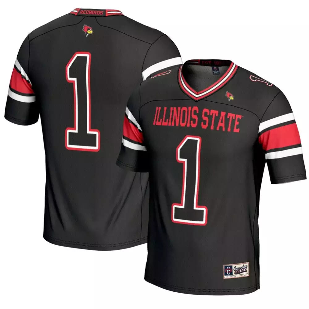 Illinois State 1 Jersey Black Redbirds Gameday Traditions Men Red White