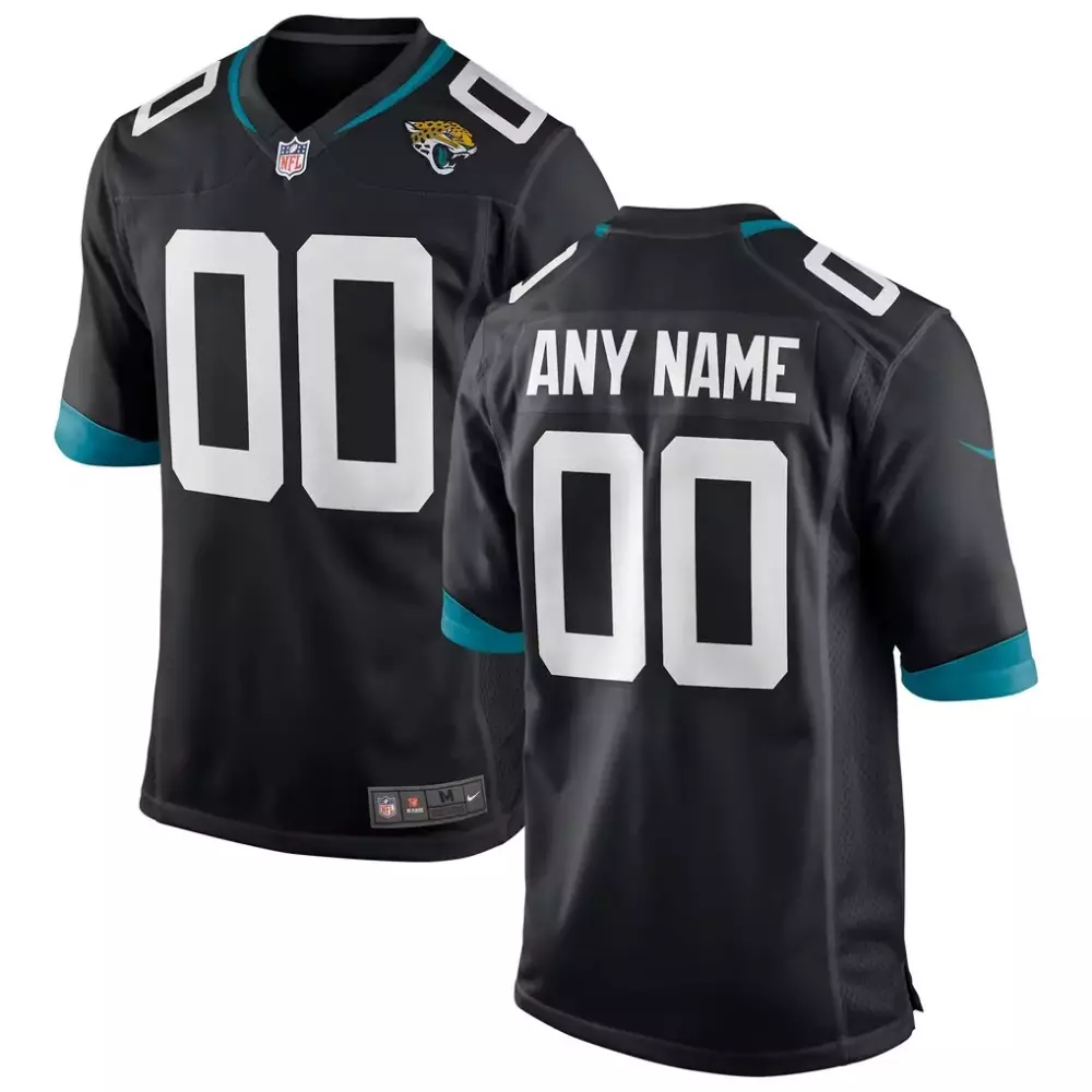 Jacksonville Jaguars Jersey Black Men NFL Teal White Custom Alternate Game