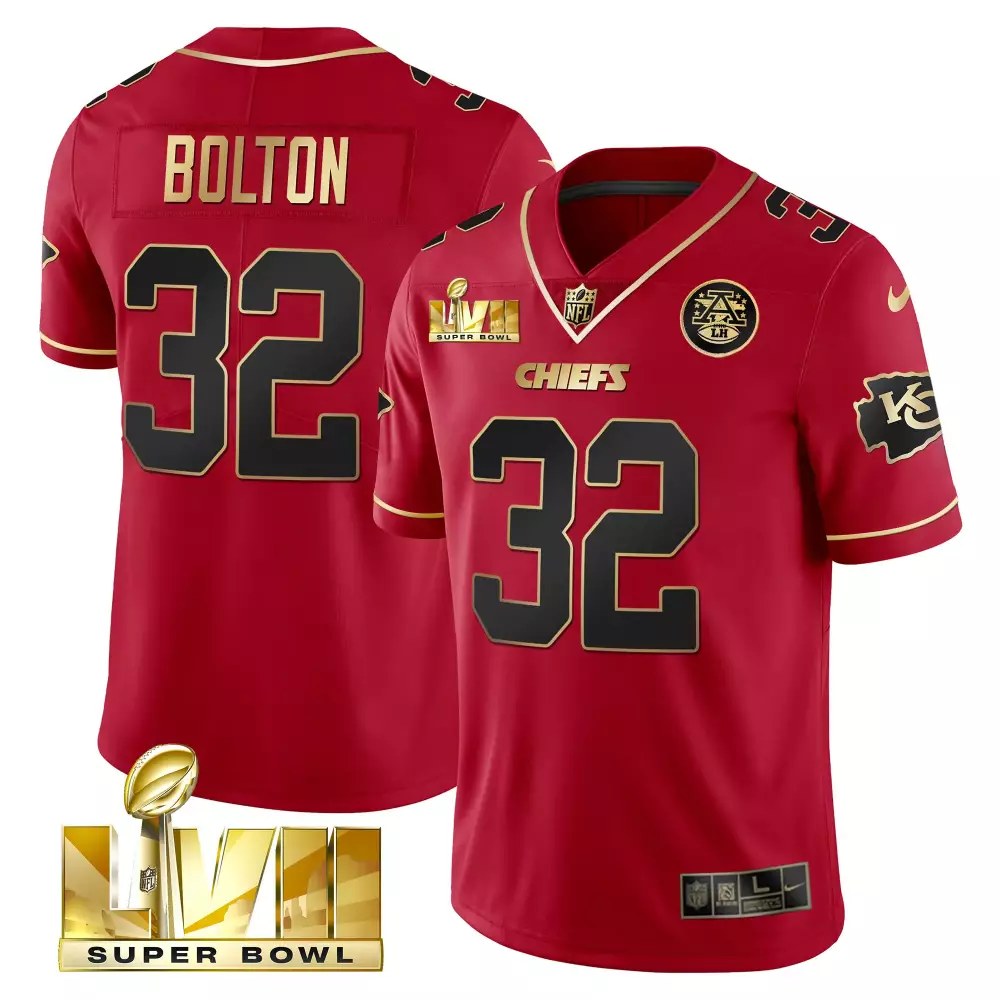 Nick Bolton 32 Chiefs Jersey Red Super Bowl Lvii Afl 60th Anniversary Men Gold Black