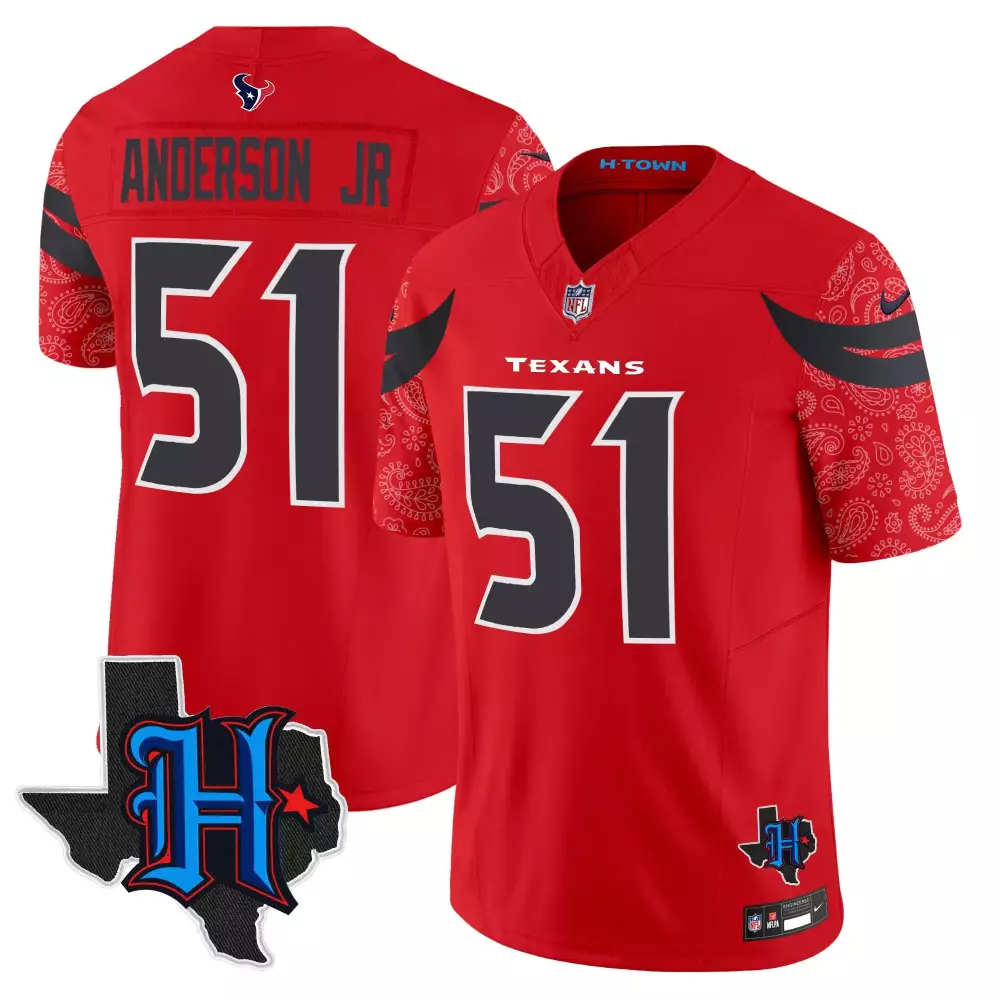 Will Anderson Jr. 51 Texans Jersey Red H-town Men Black Blue White Vapor Limited