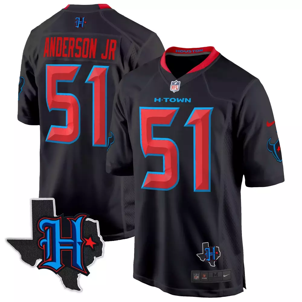 Will Anderson Jr. 51 Jersey Black H-town Houston Texans Men Red Blue Limited Game