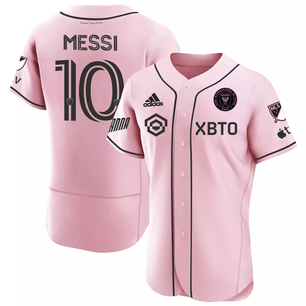 Messi Inter 10 Miami Cf Jersey Pink Xbto Mls Men Black All Stitched Vapor