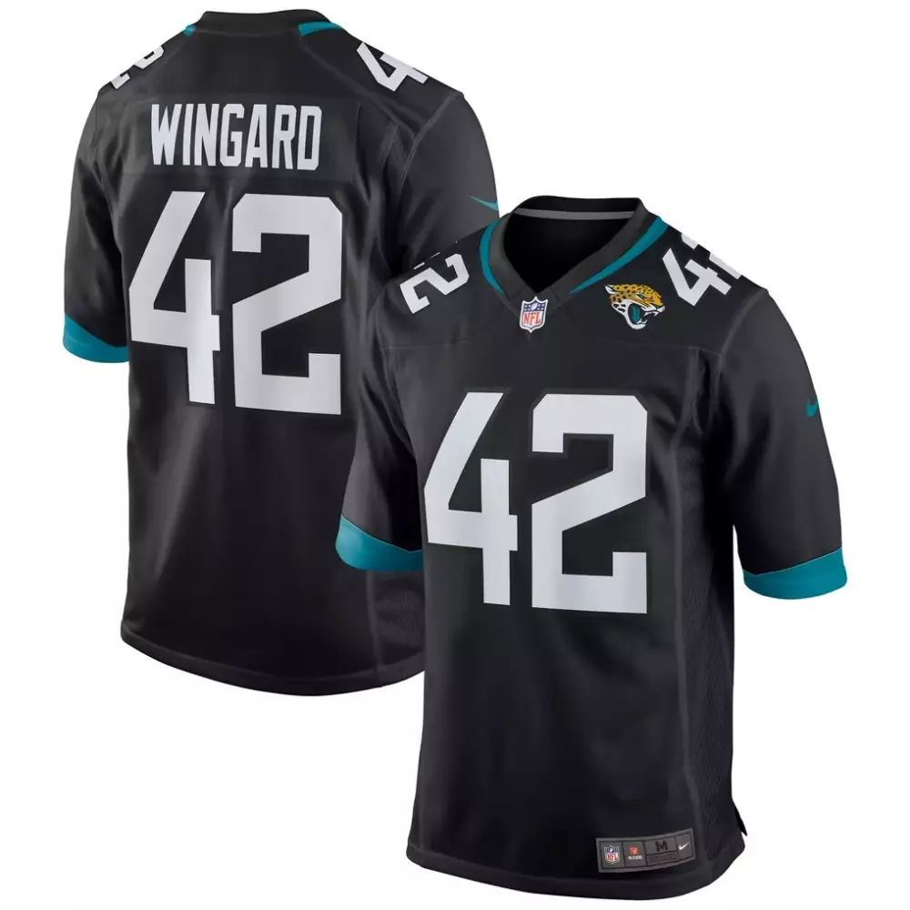 Andrew Wingard 42 Jersey Black Jacksonville Jaguars Men Replica Teal White Alternate