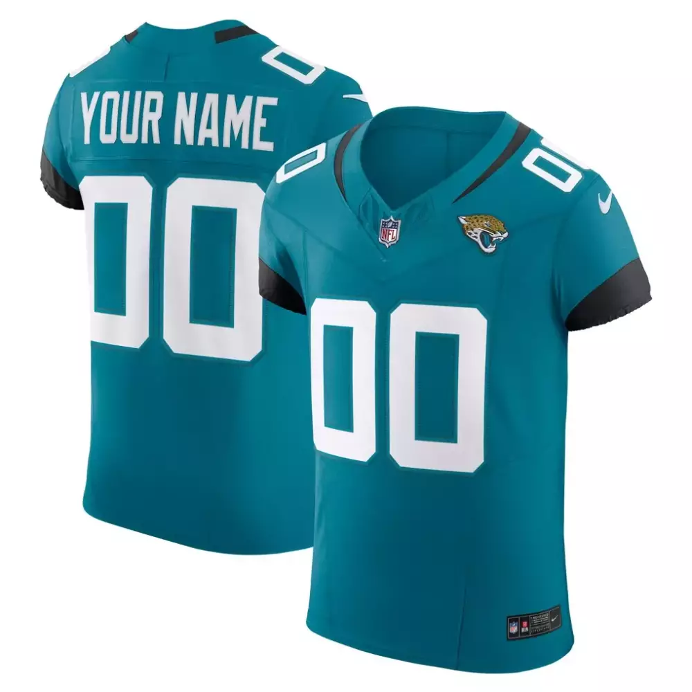 Custom Jacksonville Jaguars Jersey Teal Black White Vapor Elite
