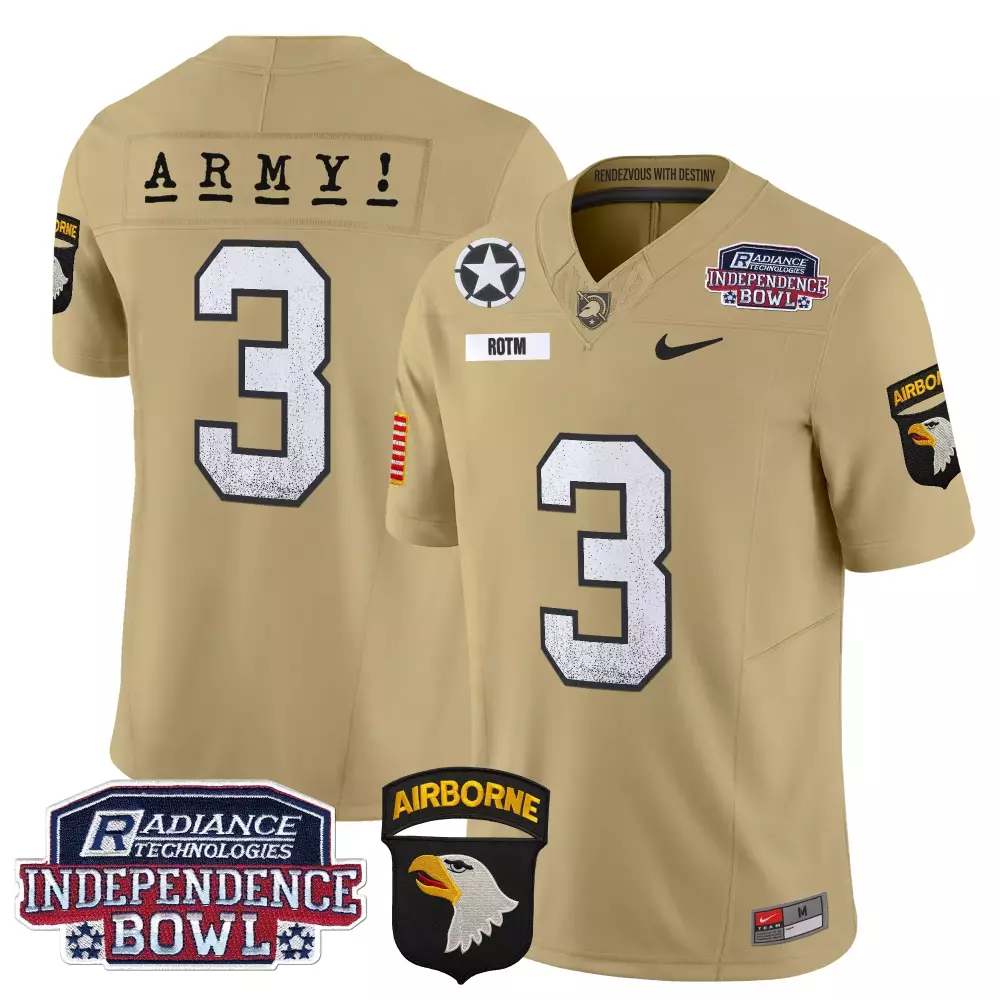 Army Independence 3 Jersey Tan Bowl Radiance Technologies Airborne 2023 Men White