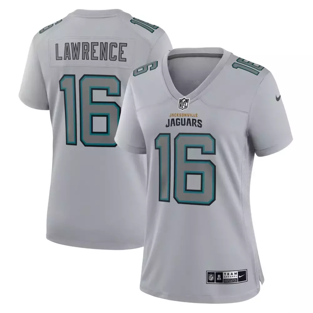 Trevor Lawrence 16 Jersey Silver Jacksonville Jaguars Women Player Black Teal Fashion