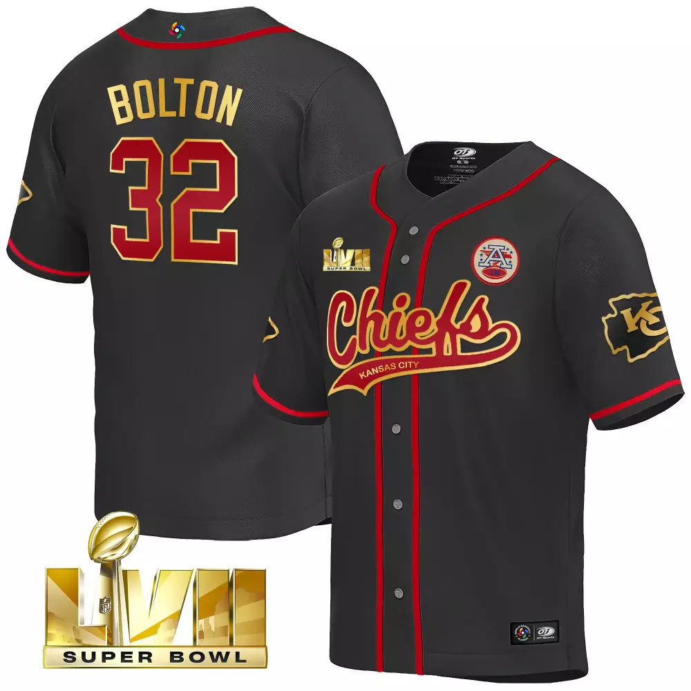 Nick Bolton 32 Kansas City Chiefs Jersey Black Super Bowl Lviii Men Red Gold All