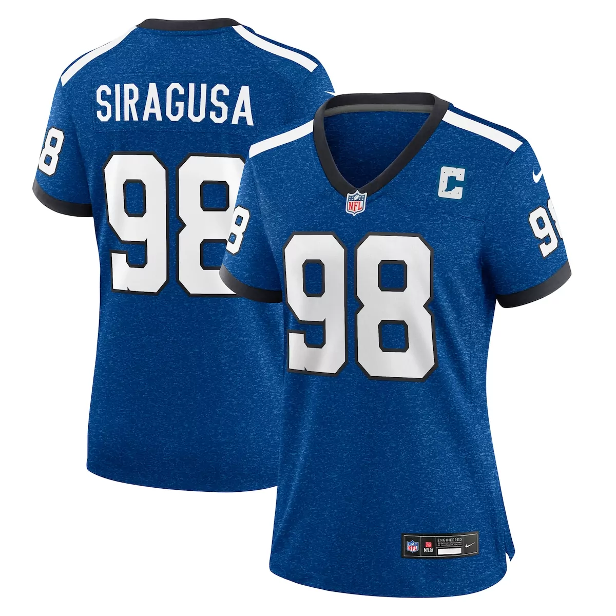 Tony Siragusa 98 New York Giants Jersey Royal Blue Men Black White Alternate Game