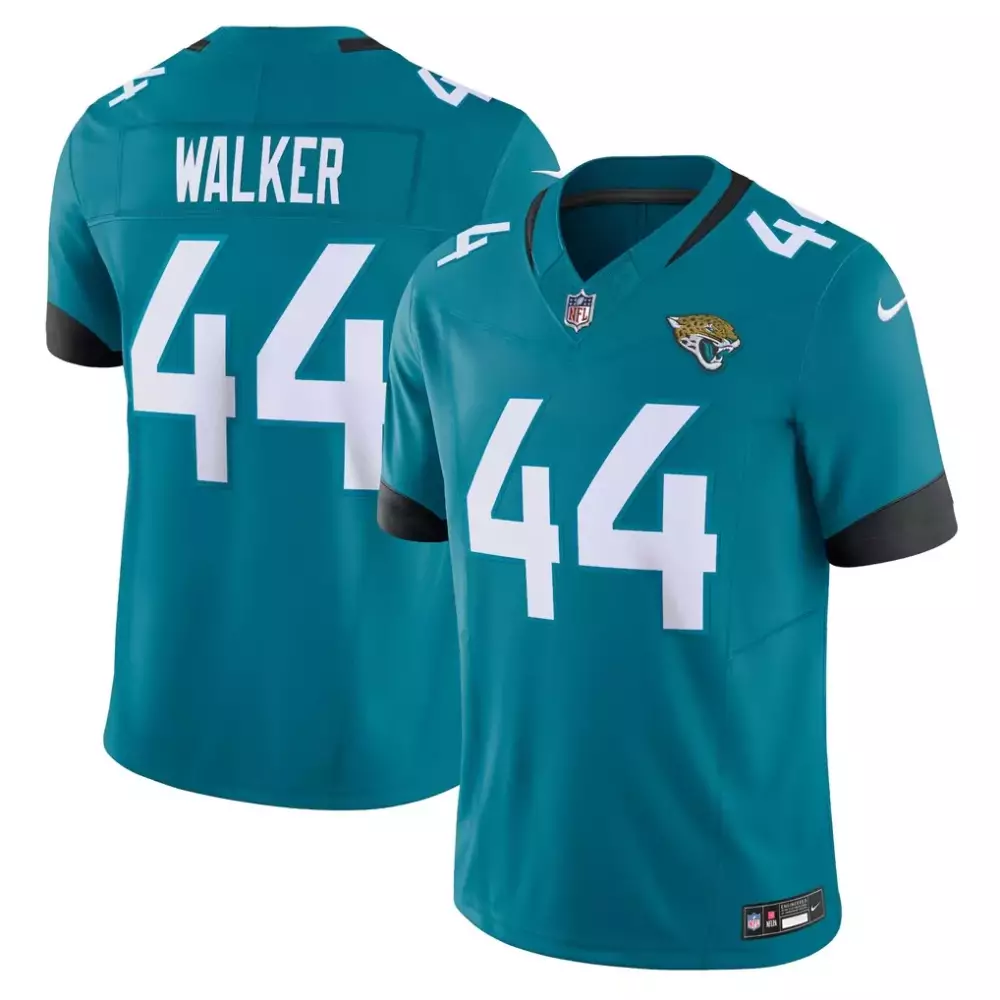 Travon Walker 44 Jersey Teal Jacksonville Jaguars Men Official White Black Vapor