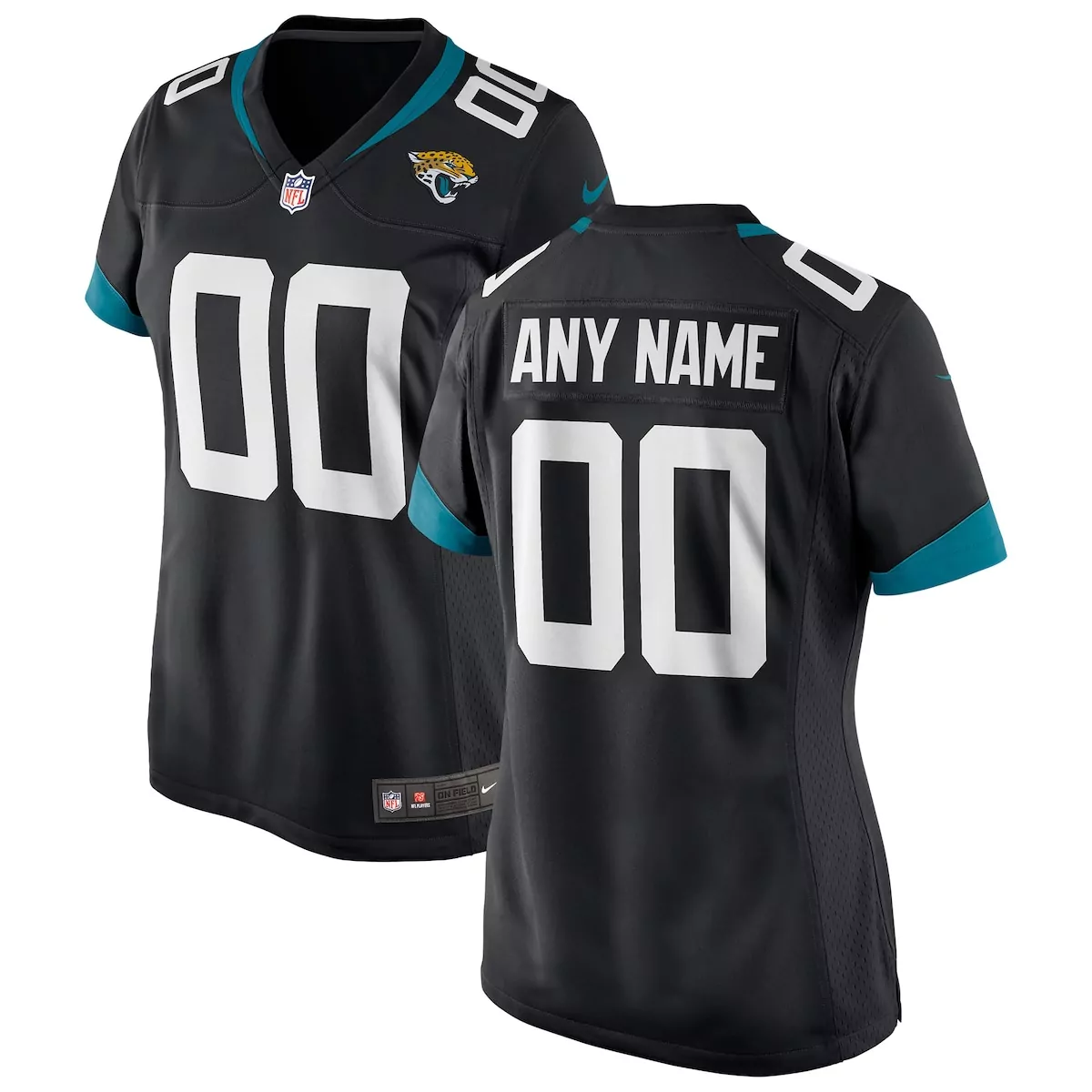 Jacksonville Jaguars Jersey Black Women NFL Teal White Custom