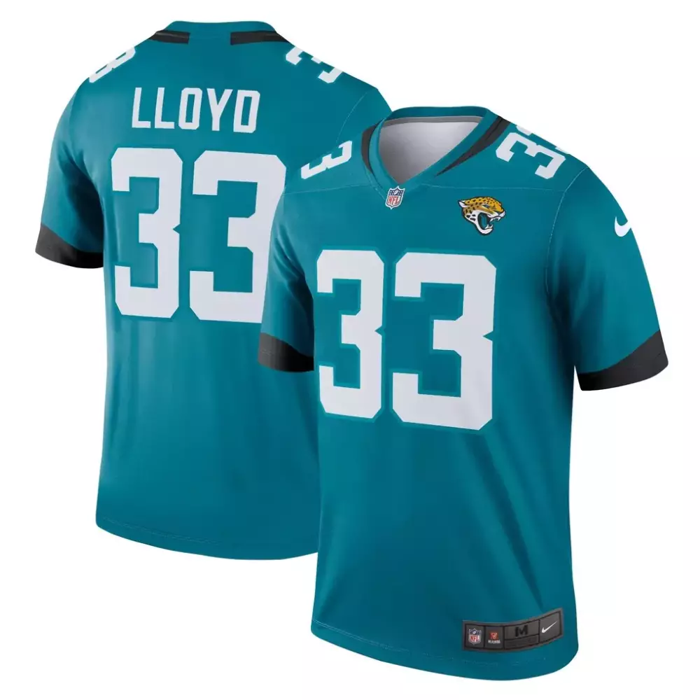 Devin Lloyd 33 Jersey Teal Jacksonville Jaguars Men Replica Black White