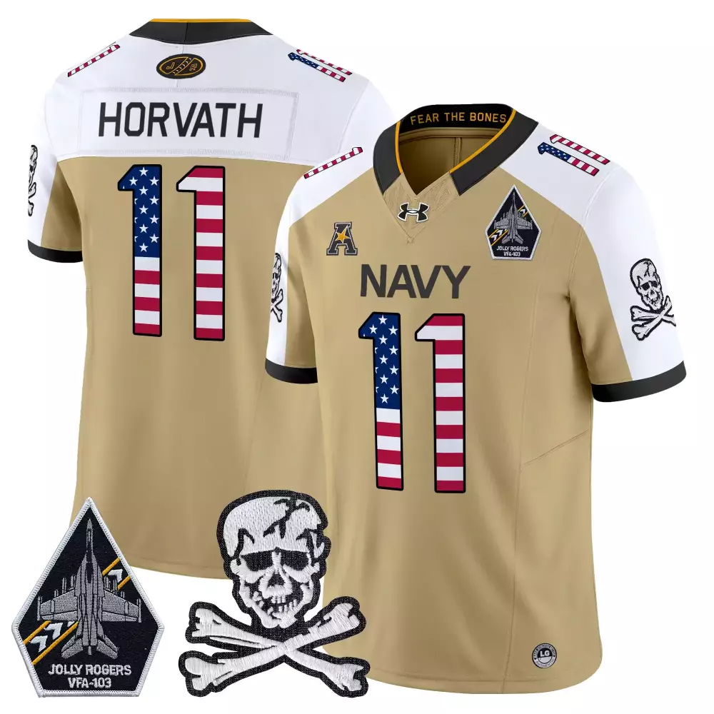 Horvath Independence 11 Navy Jersey Khaki Top Gun Jolly Rogers VFA-103 Skull Crossbones