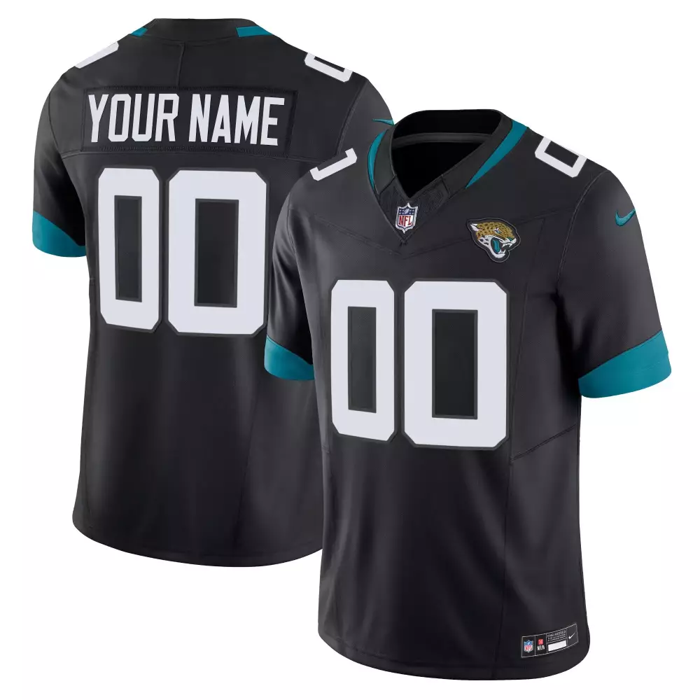 Custom Jacksonville Jaguars Jersey Black Men Replica Teal Vapor Limited All Stitched