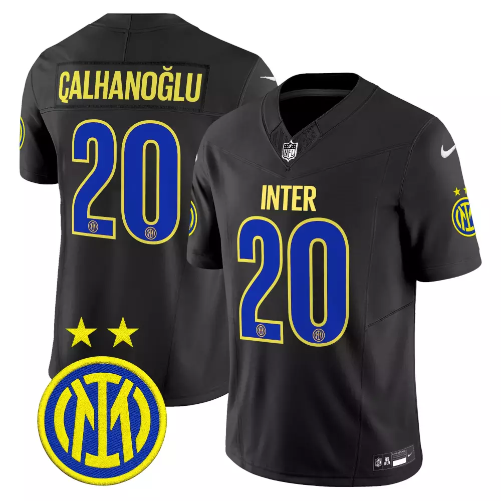 Messi Inter 20 Milan Jersey Black Men Royal Blue Yellow Vapor Limited Embroidered